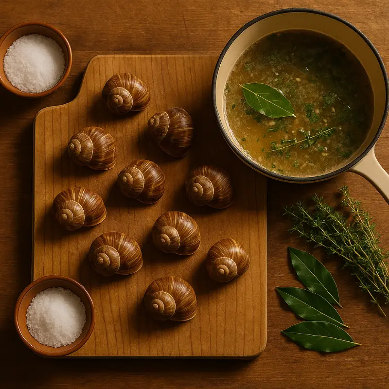 Les étapes de préparation des escargots