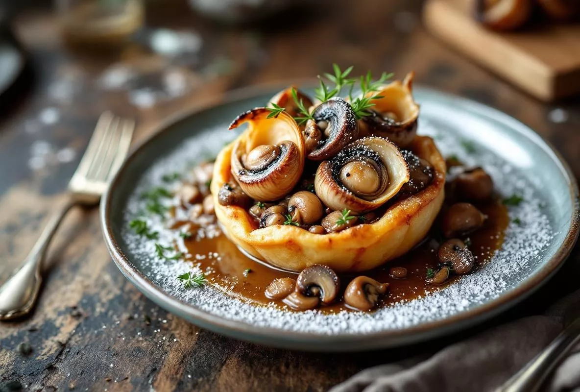 Parmentier d’escargots aux champignons d’hiver, recette cocooning