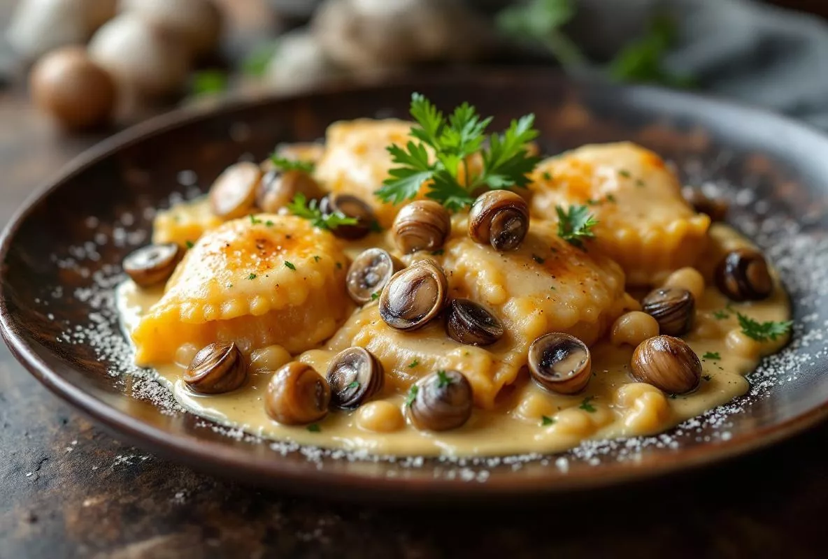 Des ravioles aux escargots sauce crémée : la recette originale